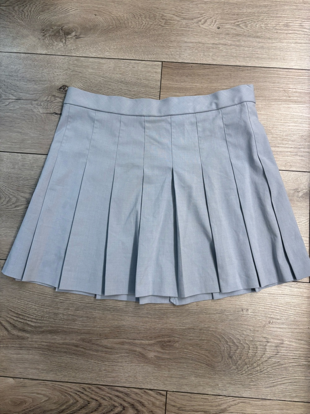 Uniqlo Light Blue Pleated Skater Skirt